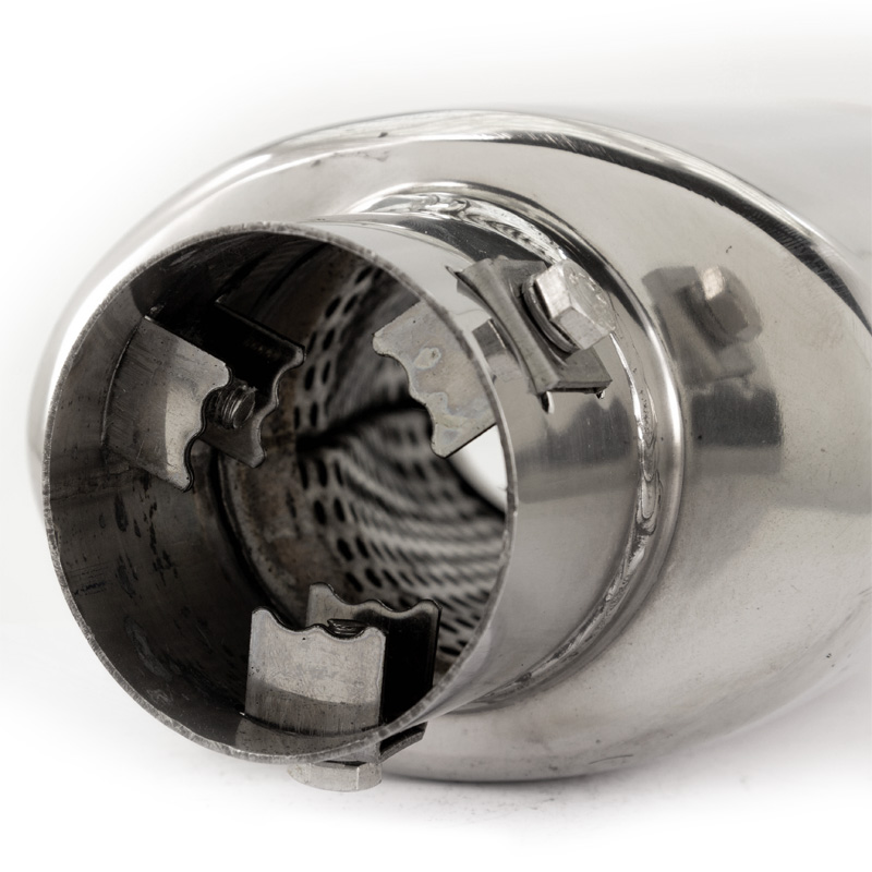 Simoni Racing Exhaust Tip Oval Inox - 119x76xL178mm - Installation ->55mm