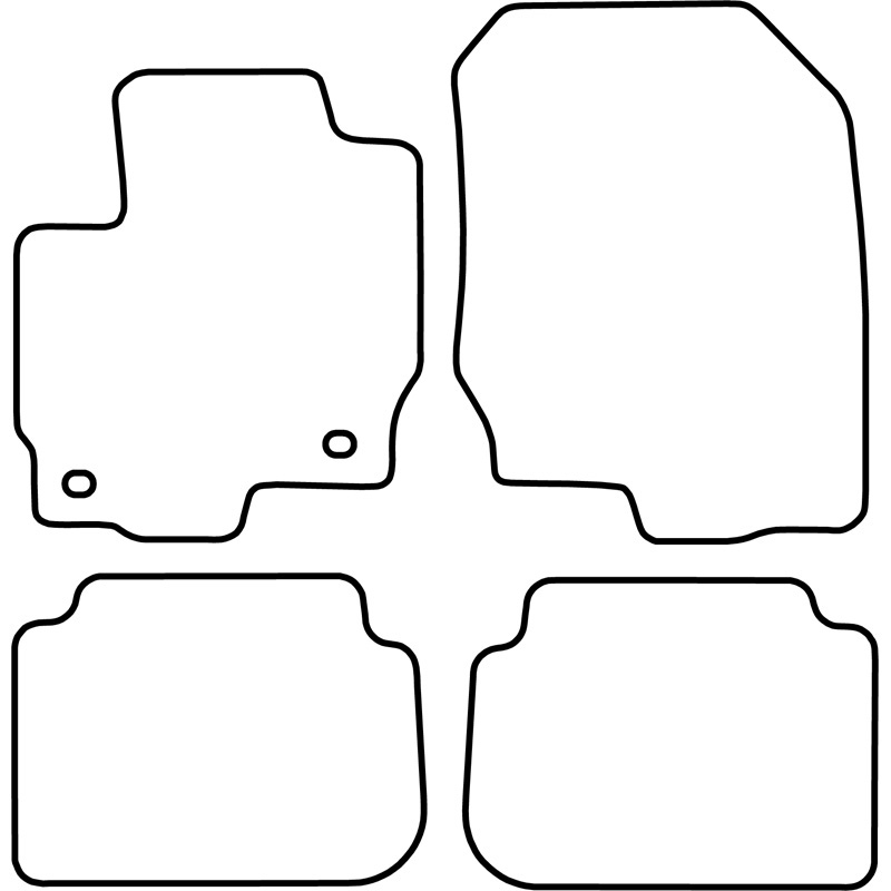Set velour car mats  Mitsubishi Colt 5 doors 2004-2009