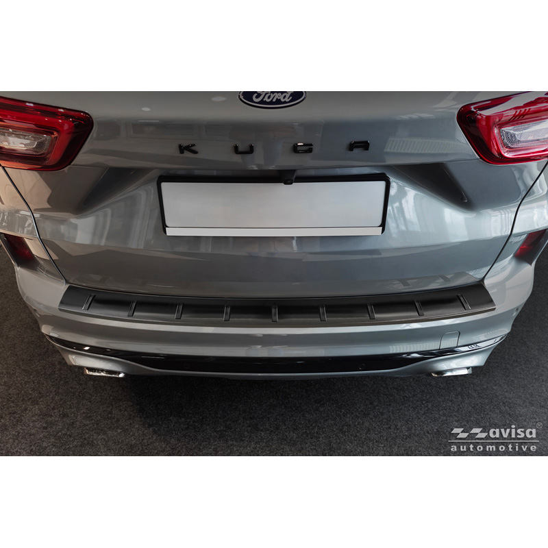 Avisa Stainless Steel STRONG EDITION Rear Bumper Protector  Ford Kuga III ST-Line / Vignale 2019-2024 & Facelift 2024- - Black