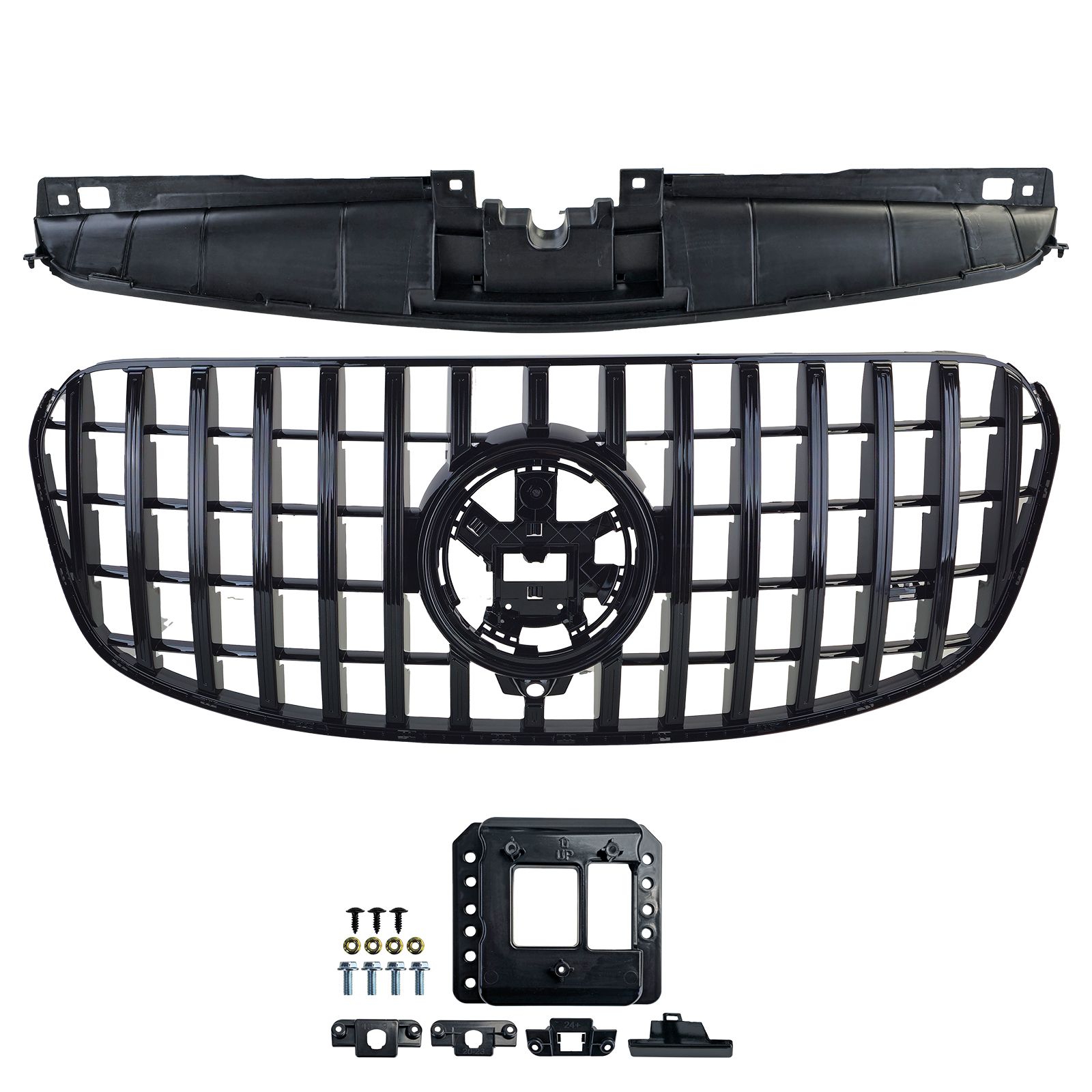 Grill passend voor Mercedes GLS X167 FL 23-.. Glans Zwart