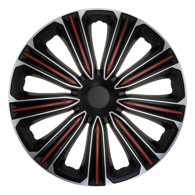 Set J-Tec wheel covers Rosso 15-inch silver/black/red