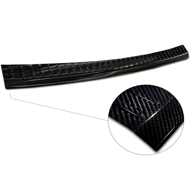 Real 3D Carbon Rear bumper protector  Mercedes E-Class Combi FL 2013-2016 'Ribs'