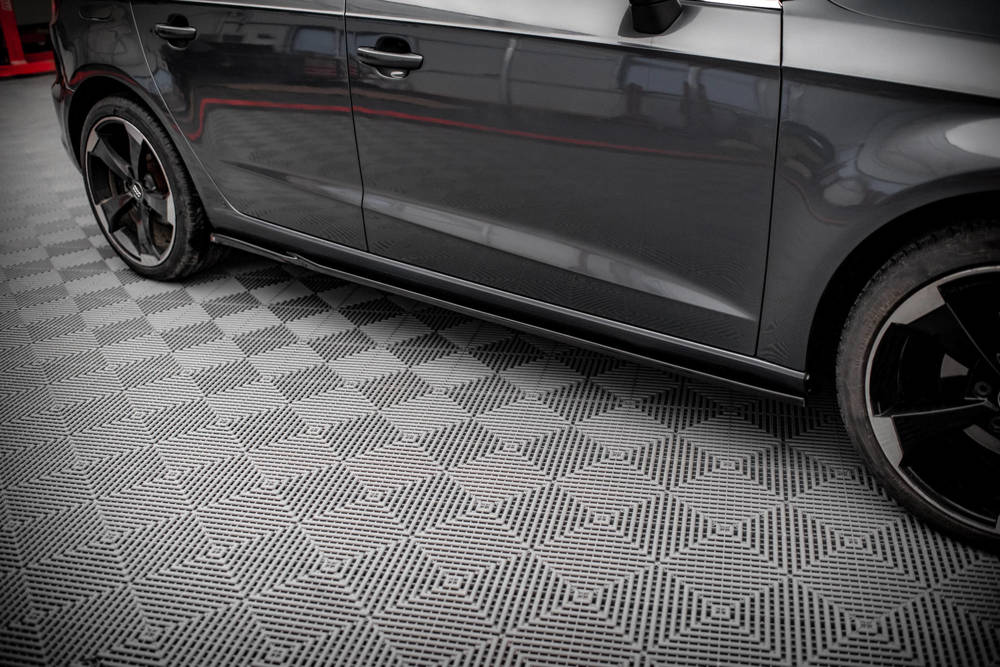 Zijskirts passend voor Audi A3 8V Sportback 13-16 Maxton Glans Zwart