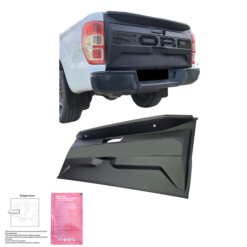 Tailgate Cover  Ford Ranger T6/T7/T8 2012-2022 - Matt black