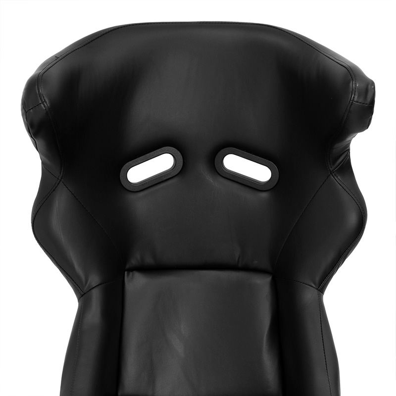 Sport seat 'FS' - Black Synthetic leather - Non-reclinable fibreglass back-rest - incl. slides
