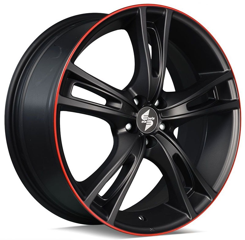Velgen EtaBeta Rochel zwart red 9x18 5x115 ET15