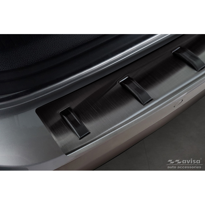 Black Stainless Steel Rear bumper protector  Volkswagen Golf VII Variant incl. Alltrack 2012-2017 'STRONG EDITION'