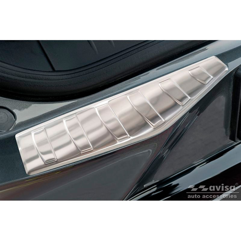 Stainless Steel Rear bumper protector  Ford Mustang Mach-E 2020- 'Ribs' (2-Pieces)