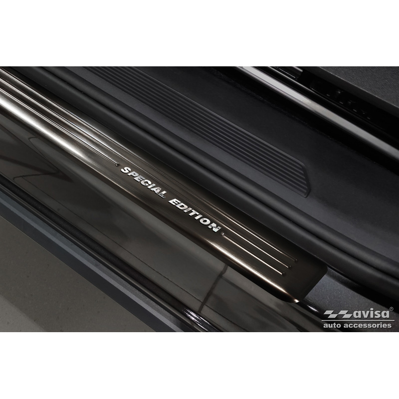 Black Stainless Steel Door sill protectors  Volkswagen ID.4 2020- - 'Special Edition' - 4-pieces
