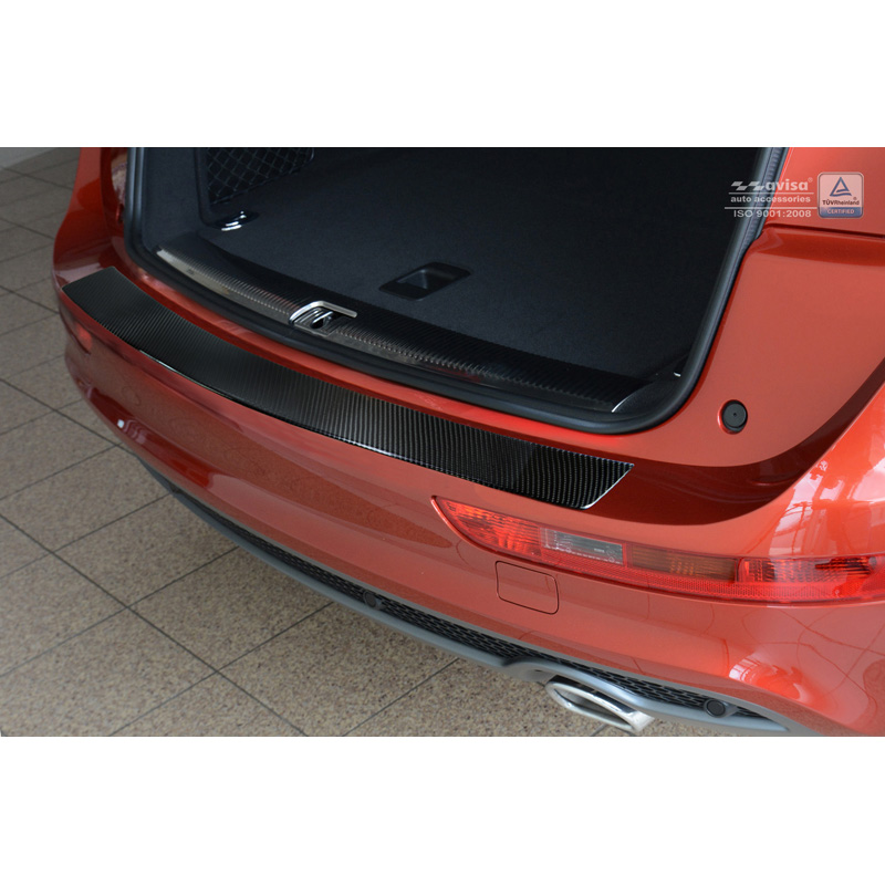 Carbon Rear bumper protector  Audi Q5 2008-2016 Black Carbon