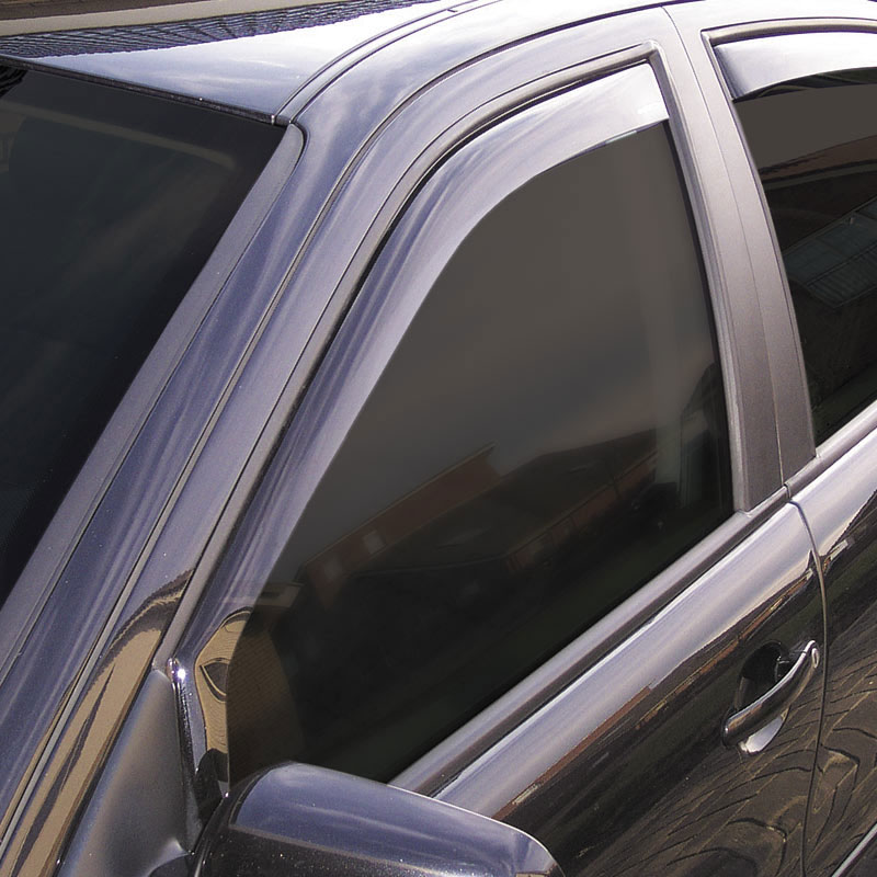 Window Visors Dark  Volkswagen Touareg 2002-2009 (black window frames)