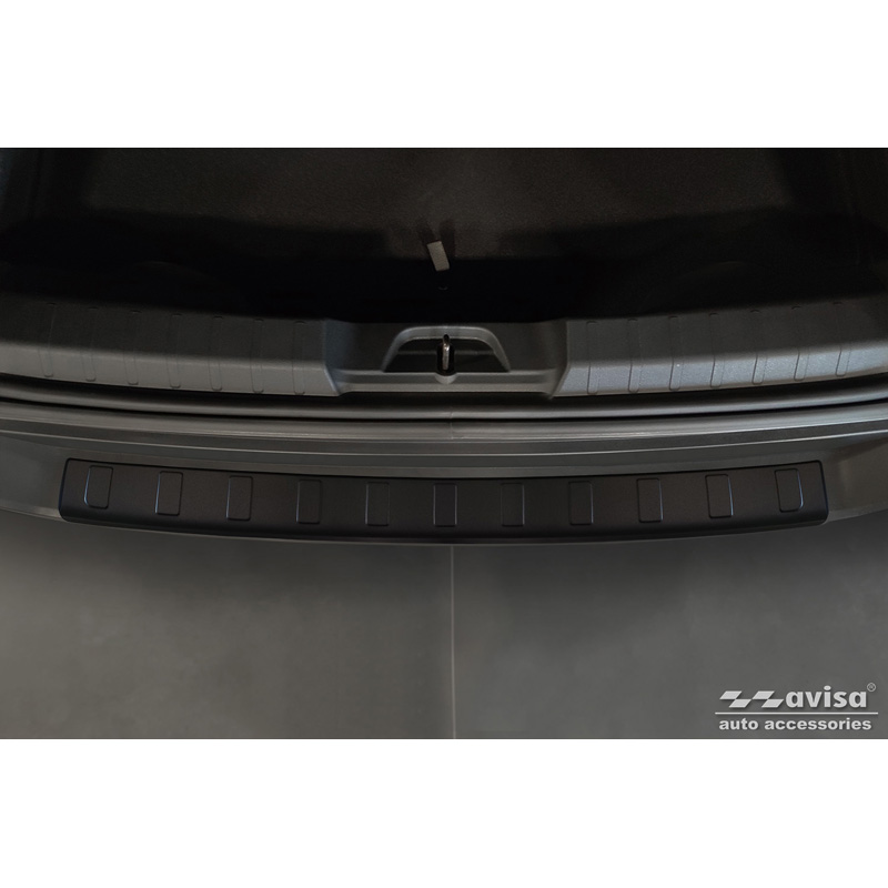 Matt Black Stainless Steel Rear bumper protector  Jeep Avenger + EV 2023- 'Ribs'