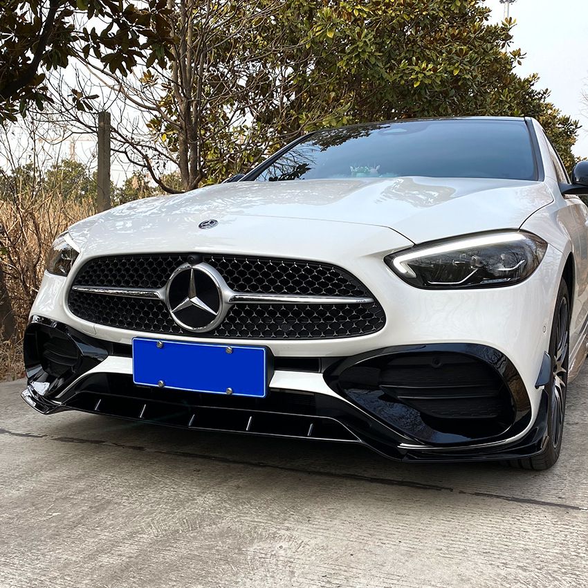 Bodykit passend voor Mercedes C Klasse W206 AMG Line Glans Zwart