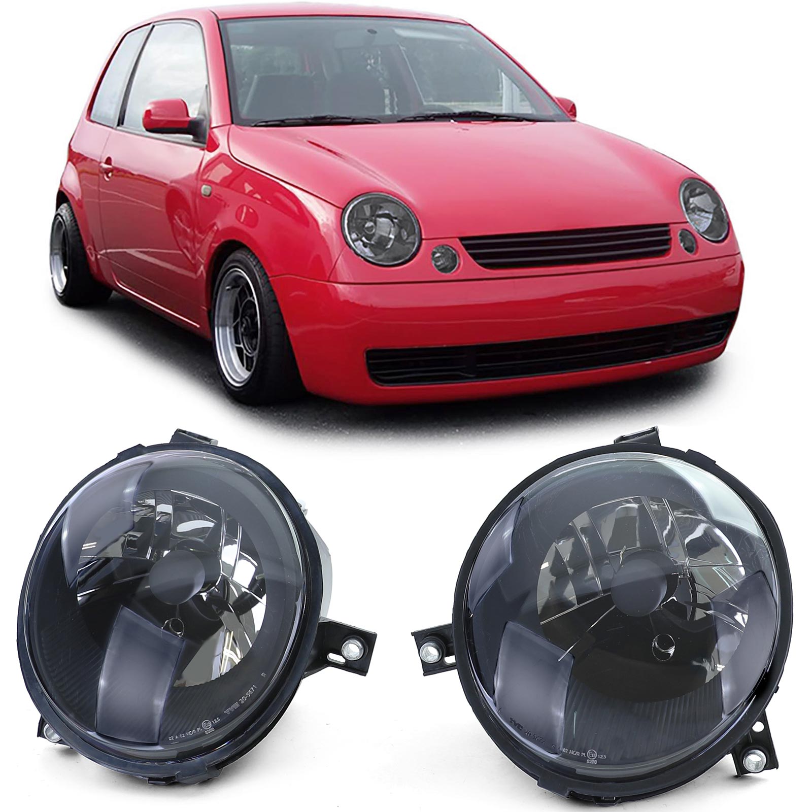 Headlights +  Indicator set LUPO 98->> Black