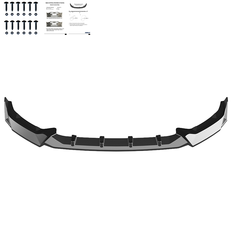 Oneway Front spoiler  BMW 5-Series G60/G61 Sedan/Touring M-Pack 2023- incl. i5 - Gloss black