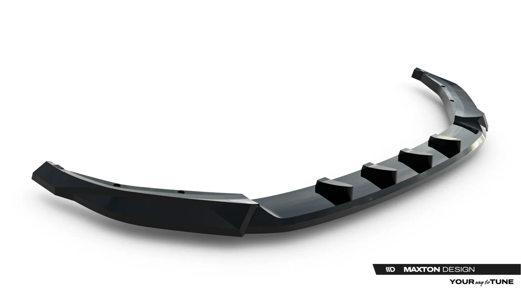 Voorspoiler passend voor Skoda Kodiaq RS Mk2 Glans Zwart