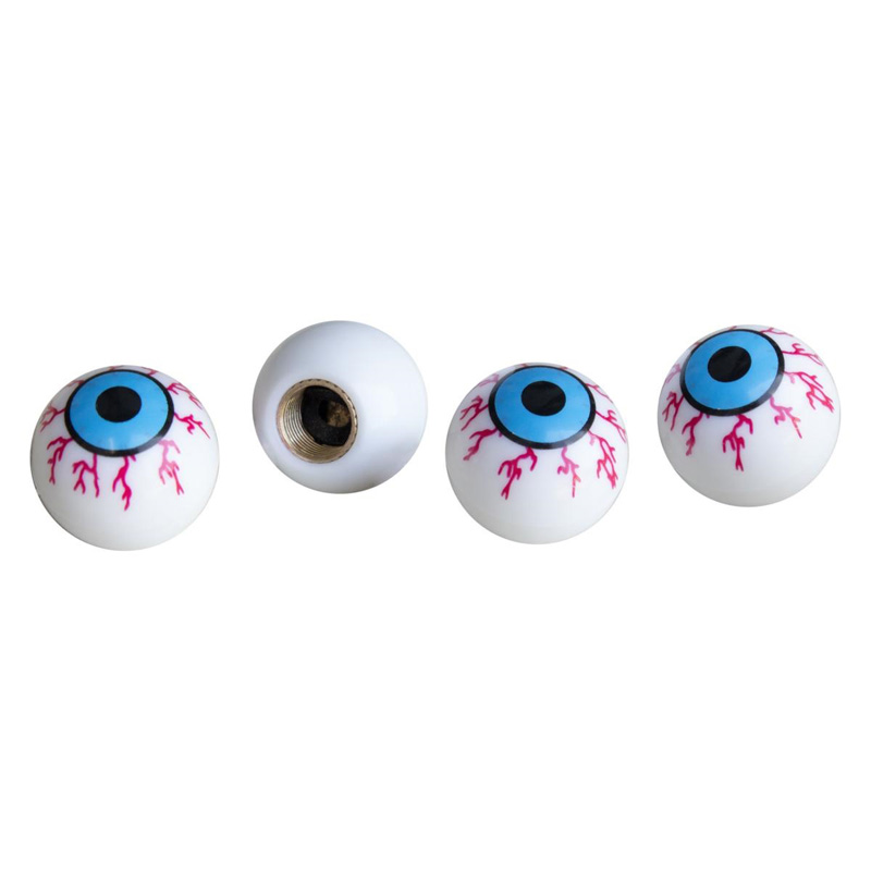 Simoni Racing Valve Caps Shocking Eyes - Blue/Red/White - 4 pieces