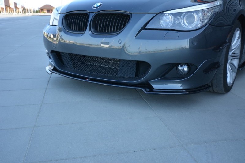 Voorspoiler passend voor BMW 5 E60/61 M-PACK Glanzend Zwart