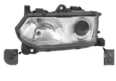koplamp, H1+H1, rechts,-07/1999 Alfa Romeo 145/146, 1994-2002
