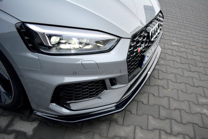 Voorspoiler passend voor Audi RS5 F5 Coupe / Sportback V.2 Glanzend Zwart