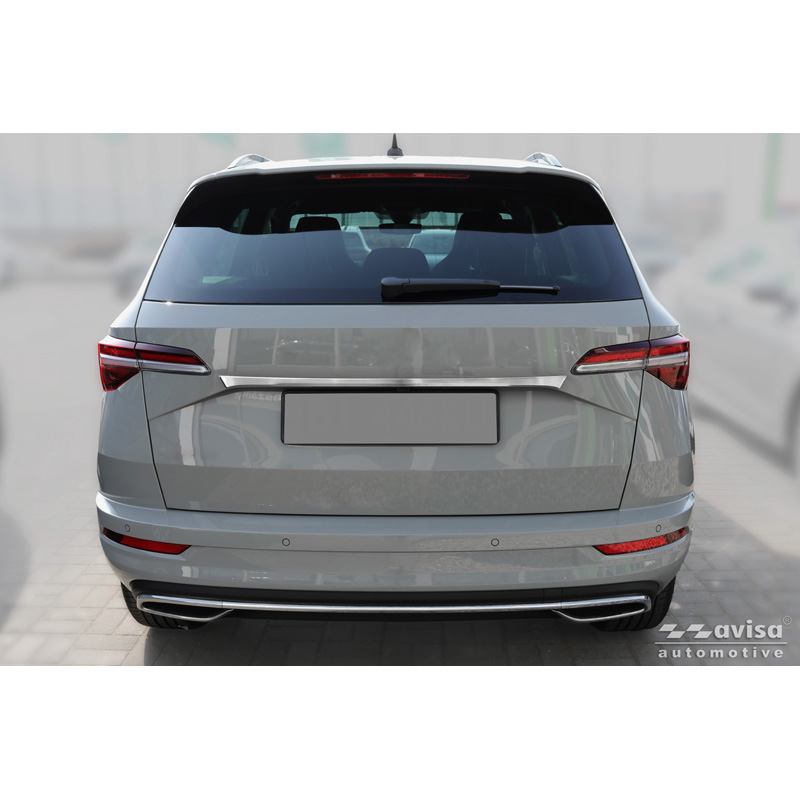 Avisa Brushed Stainless Steel Trunk Tailgate Trim Cover  Skoda Karoq (NU7) Facelift 2022-