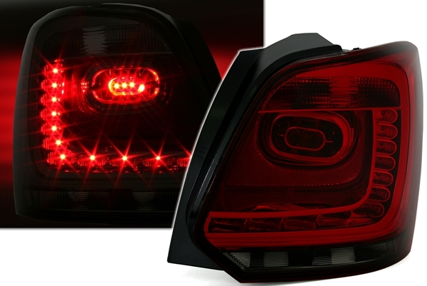 Tail Lights VW Polo 6R 09- Red/Smoke LED