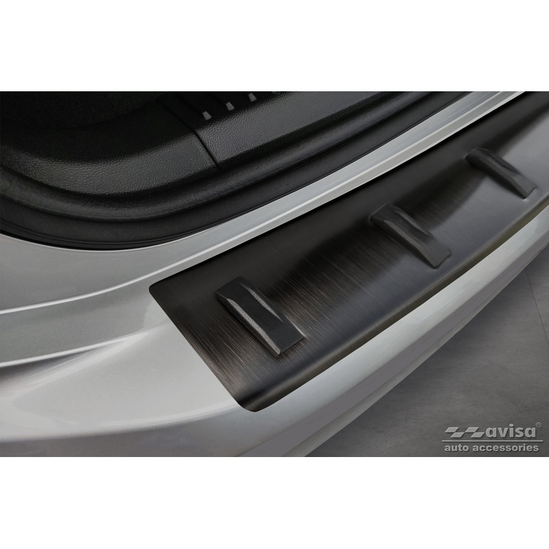 Black Stainless Steel Rear bumper protector  Ford Focus IV Wagon incl. ST-Line 2018- 'STRONG EDITION'