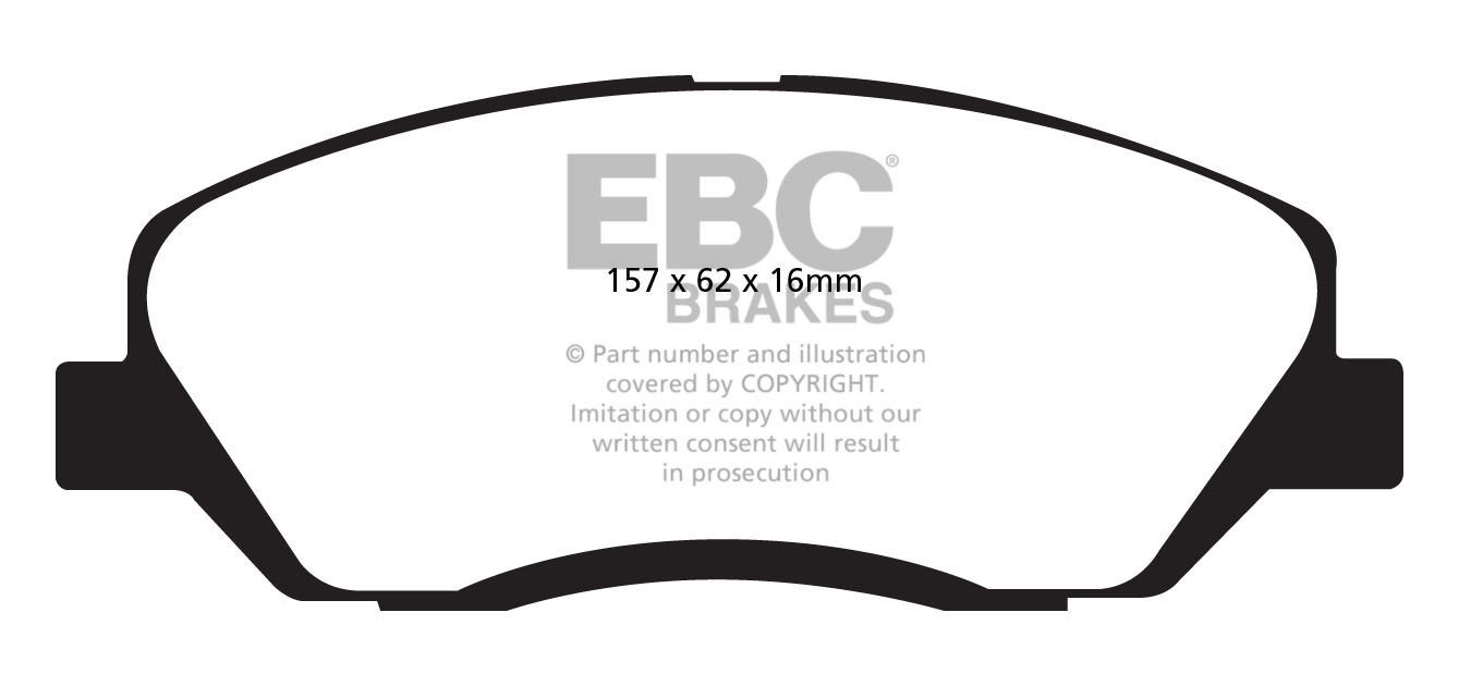 EBC Brakes HYUNDAI Santa Fe 2.7 2006-.. Remblokken voorzijde
