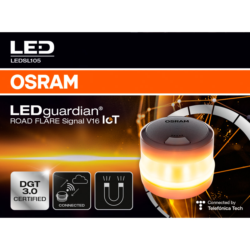 Osram LEDguardian® Road Flare Signal V16 IoT - Warning light - DGT 3.0 Approved