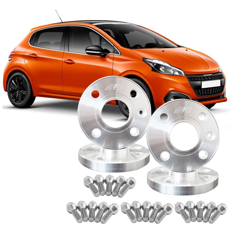 Simoni Racing Aluminium Wheel Spacer Kit - 2x16mm(FA) - 2x20mm(RA) (Hub 65,1mm) including wheel bolts -  Peugeot various