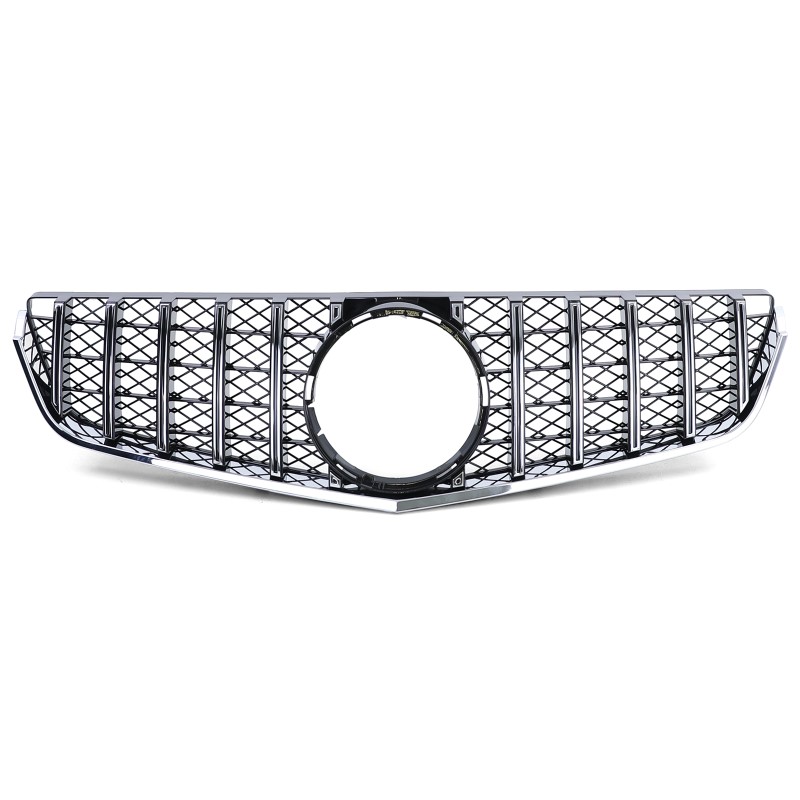 Grill passend voor Mercedes C207 W207 A207 (2009-2012) Coupe Cabrio GT Look Glans Zwart/Chroom