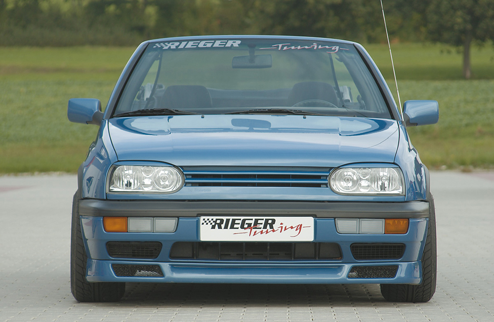 Voorspoiler passend voor Volkswagen Golf 3 Rieger Glans Zwart