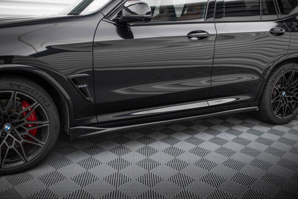 Zijskirts passend voor BMW X3M F97 FL Maxton Glans Zwart