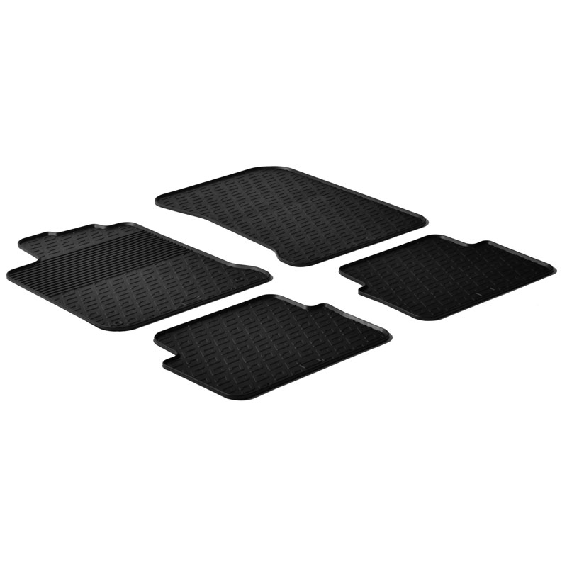 Rubber car mats set  Renault Laguna III 2007- (G profile 4-pieces)