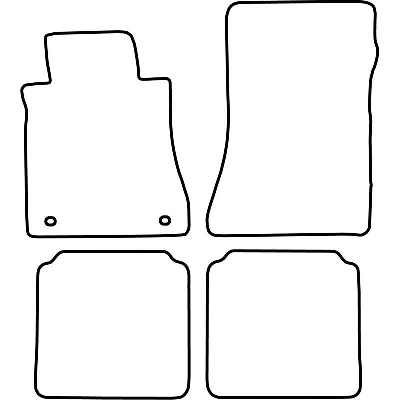 Set velour car mats  Mercedes S Class W126 1971-1991