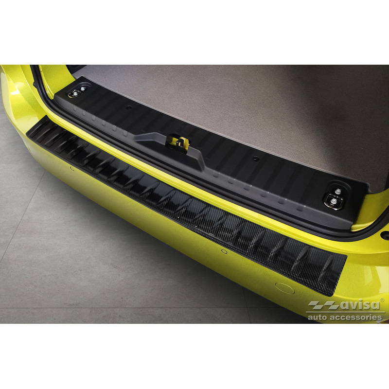 Real 3D Carbon Rear bumper protector  Volkswagen ID.Buzz & ID.Buzz Cargo 2022- 'Ribs'