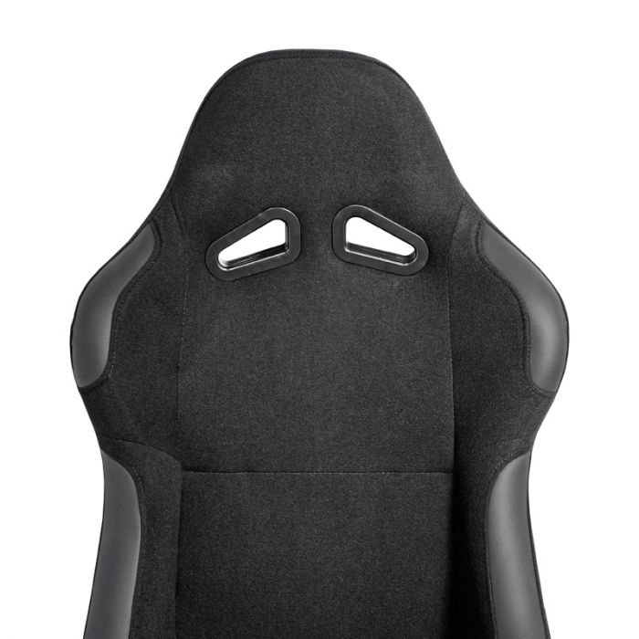 Sport seat 'BW' - Black - Non-reclinable back-rest - incl. slides