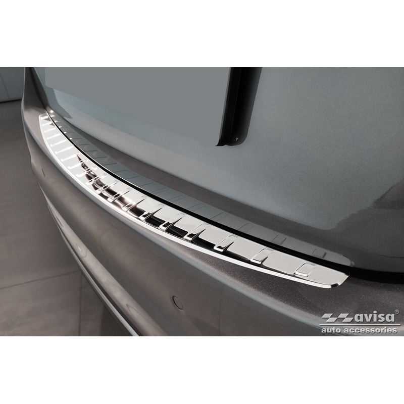 Chrome Stainless Steel Rear bumper protector  Mercedes C-Class Sedan (W206) 2021- 'Ribs'