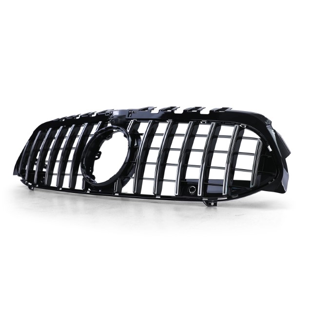 Grill passend voor Mercedes A klasse W177 / V177 GT-Look Glans Zwart chroom Camera