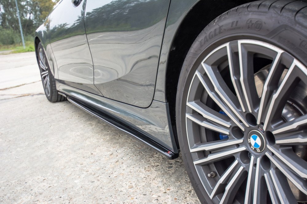 Zijskirts Diffuser passend voor BMW 3 Serie G20 M-Pakket Gloss Black