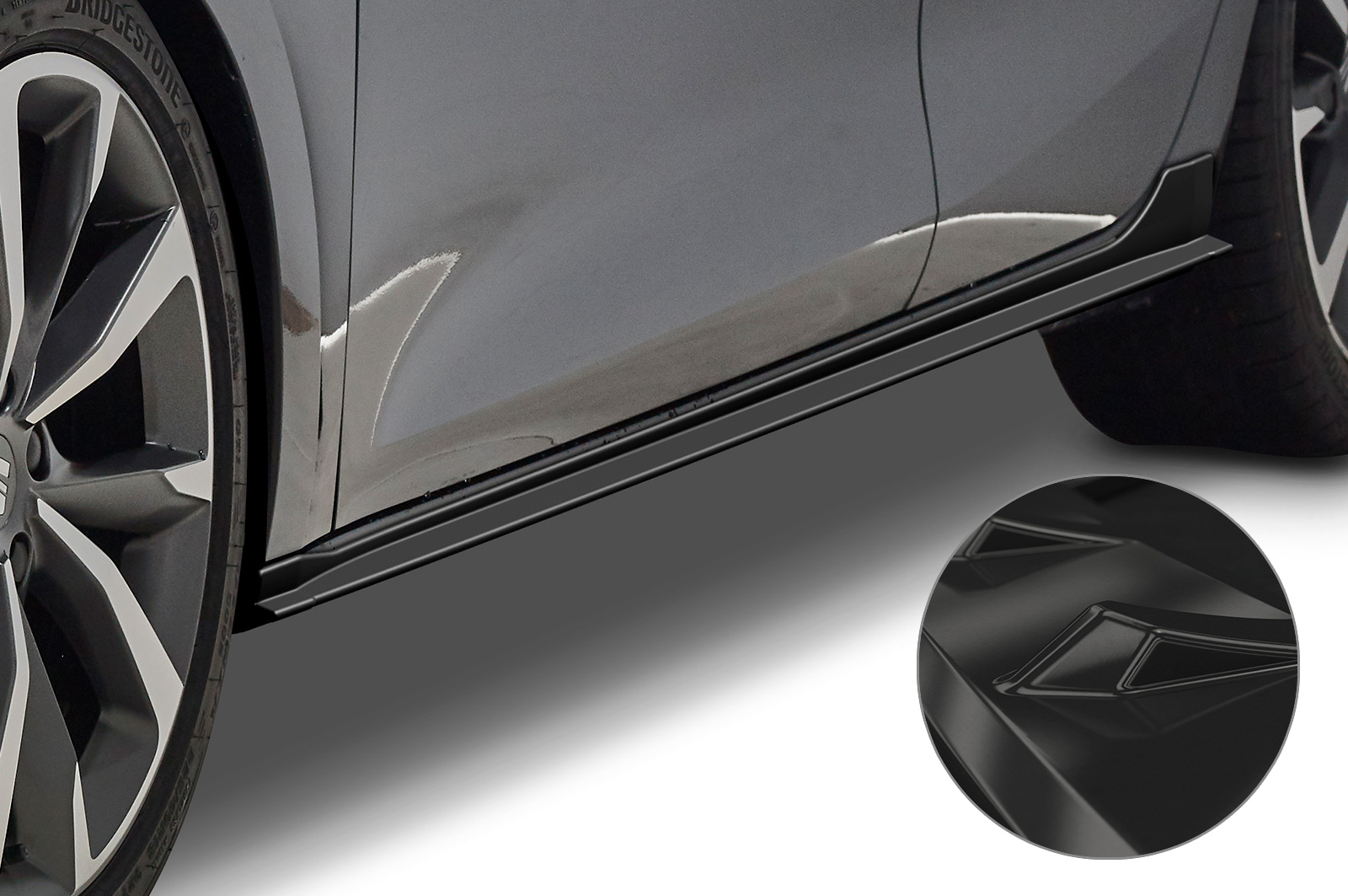 Zijskirts passend voor Seat Leon 4 (Typ KL) CSR glans Zwart