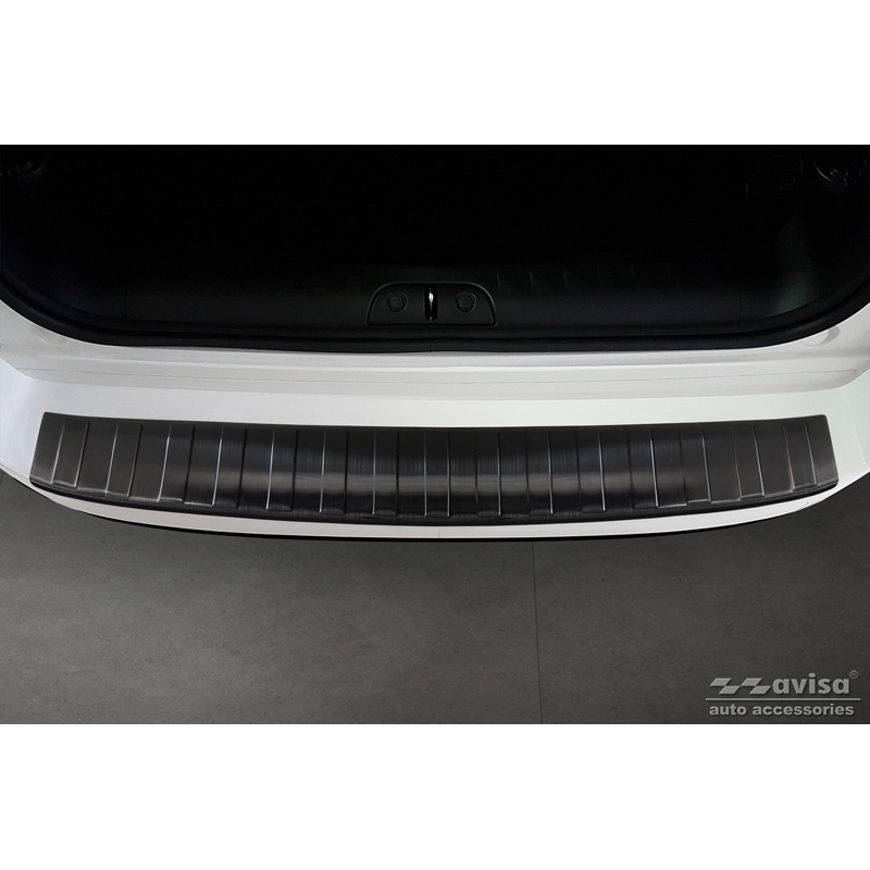 Black Stainless Steel Rear bumper protector  Fiat 500L Facelift 2017- 'Ribs'