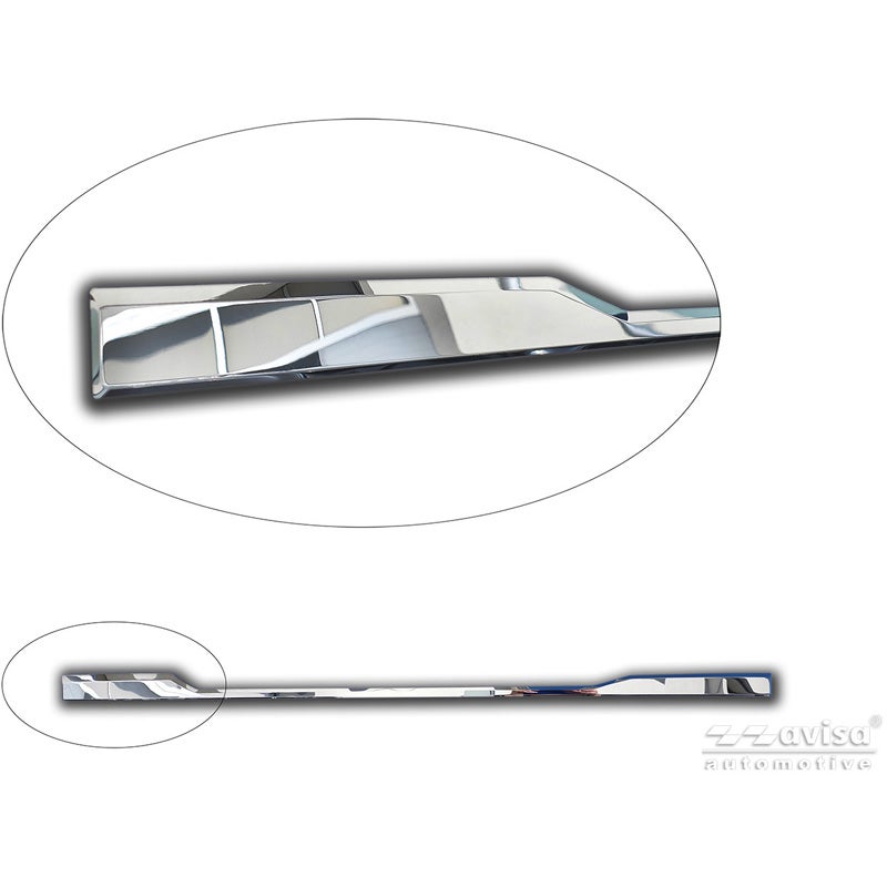 Avisa Chrome Stainless Steel Trunk Tailgate Trim Cover  Volkswagen ID.Buzz 2022- (with rear hatch)
