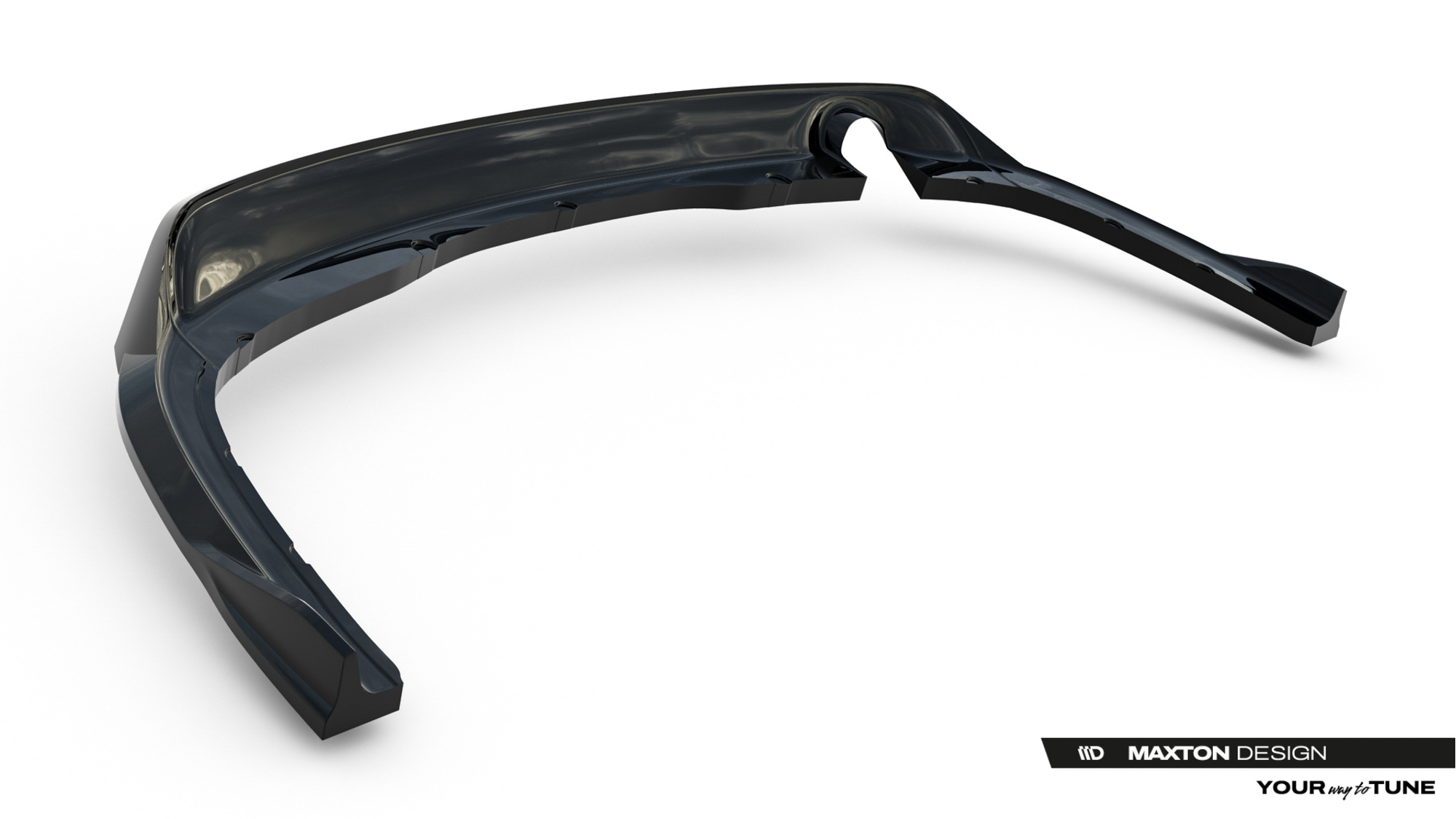 Rear Splitter with Vertical Bars BMW 3 Sportline Sedan / Touring F30 / F31 Maxton Gloss Black