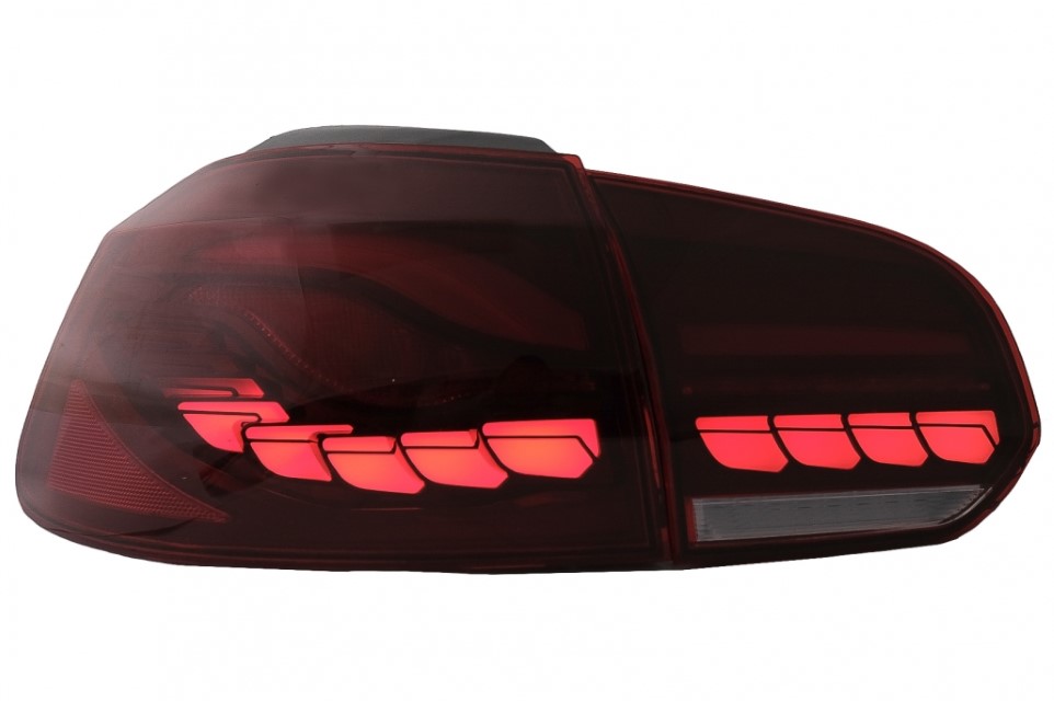 Taillights led VW Golf VI 10/08- R-look Dynamic red/Smoke