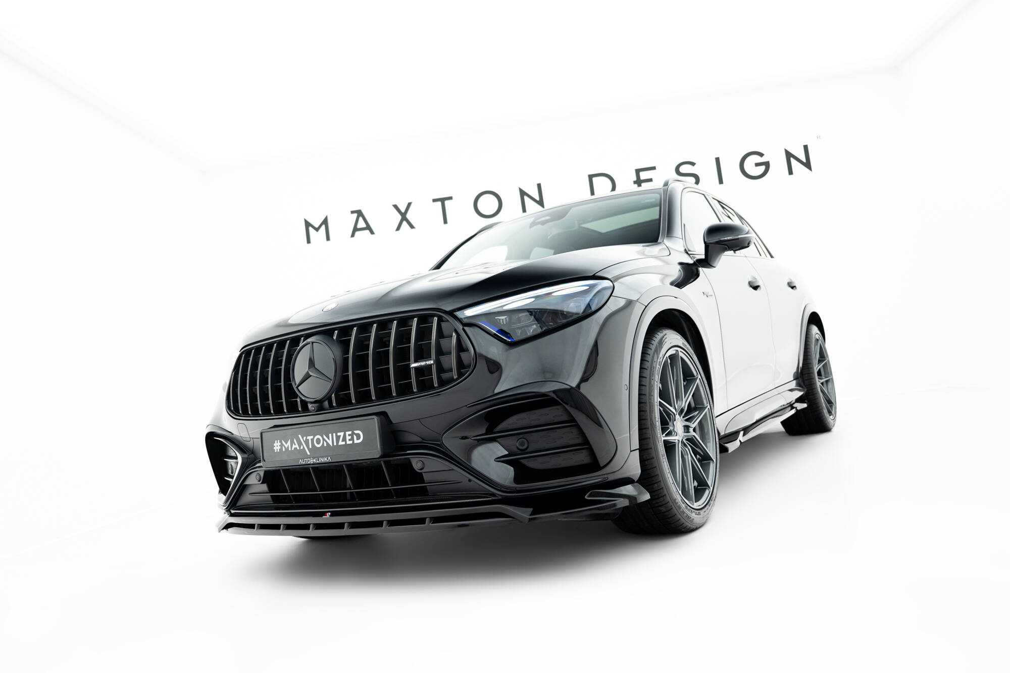 Voorspoiler passend voor Mercedes-AMG GLC 43 X254 Maxton Glanzend zwart