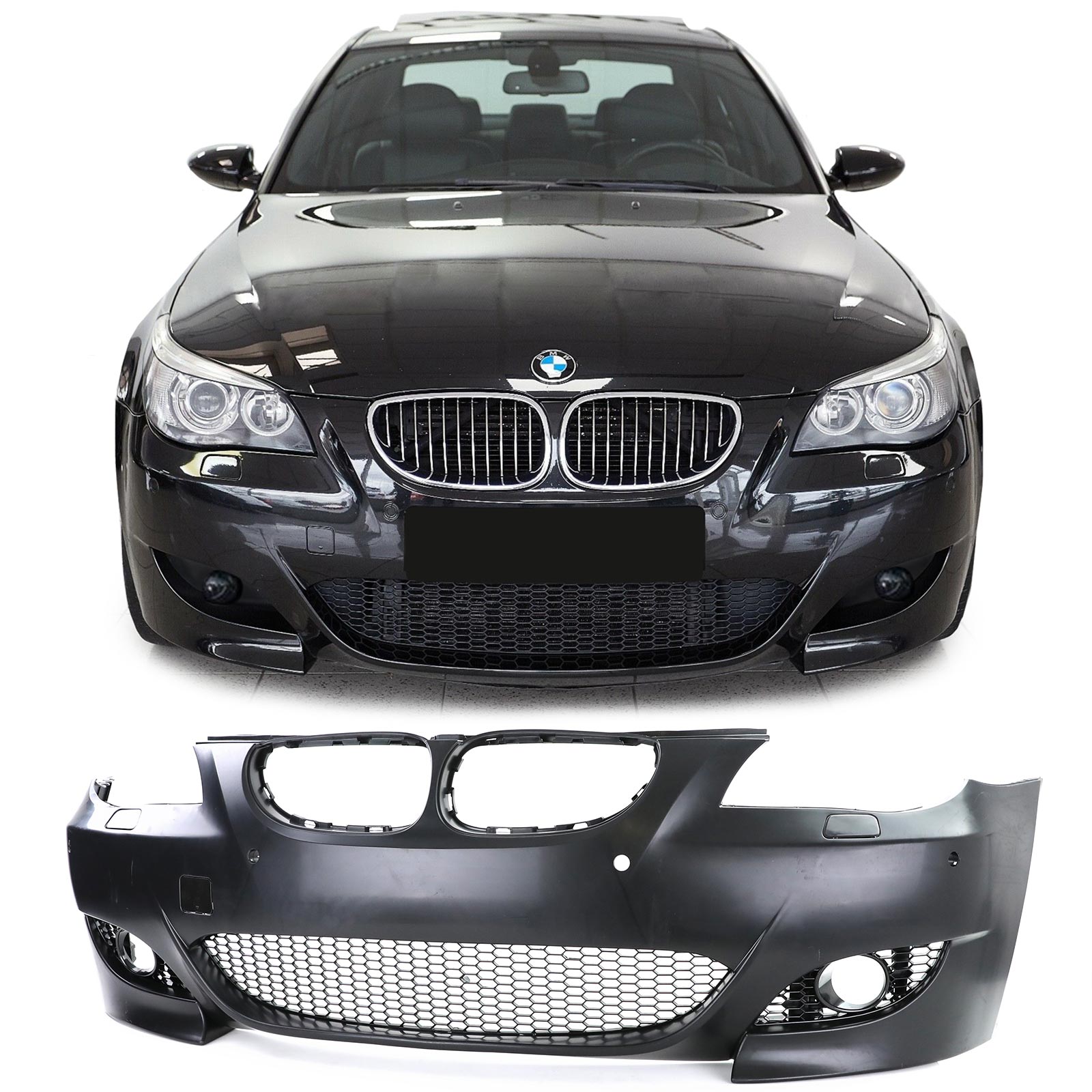 Voorbumper passend voor BMW 5-serie E60 LCI 07- M-look ABS kunststof