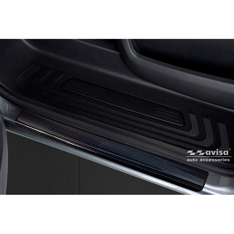 3D Black Carbon Door sill protectors  Mercedes Vito & V-Class 2014-2019 & Facelift 2019- 2-pieces
