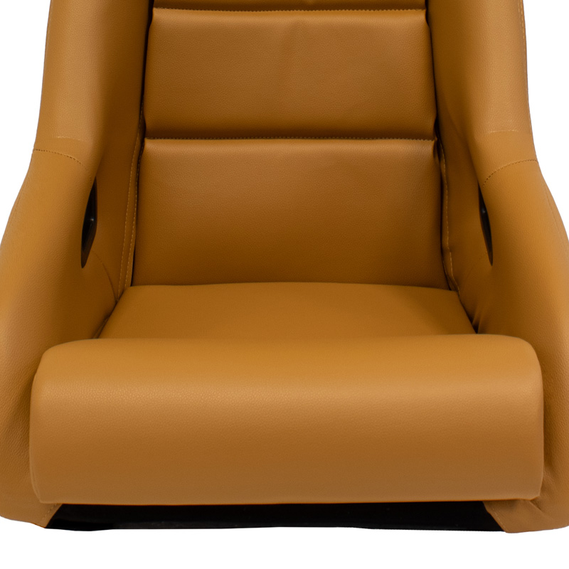 Sport seat 'BS1' - Beige Synthetic leather - Non-reclinable fibreglass back-rest - incl. slides