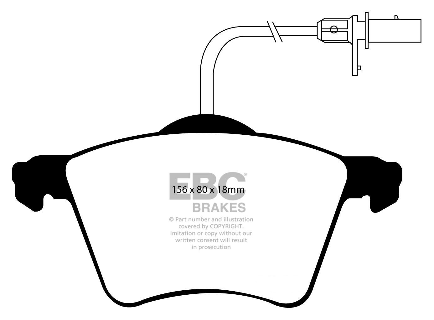 EBC Brakes VW Sharan 1.9 TD (130) (300mm Discs) 2003-2007 Remblo